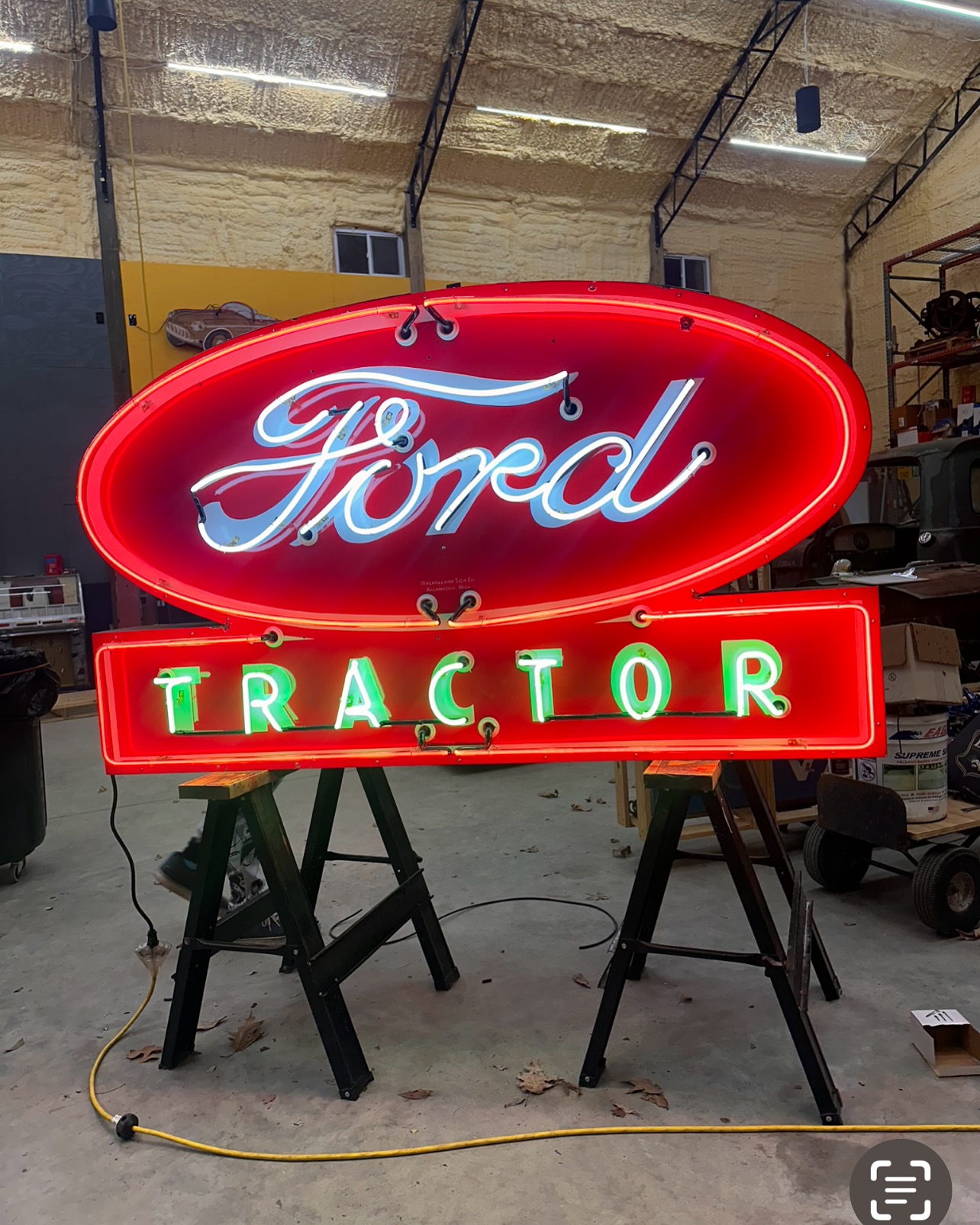 Ford Tractor neon sign
