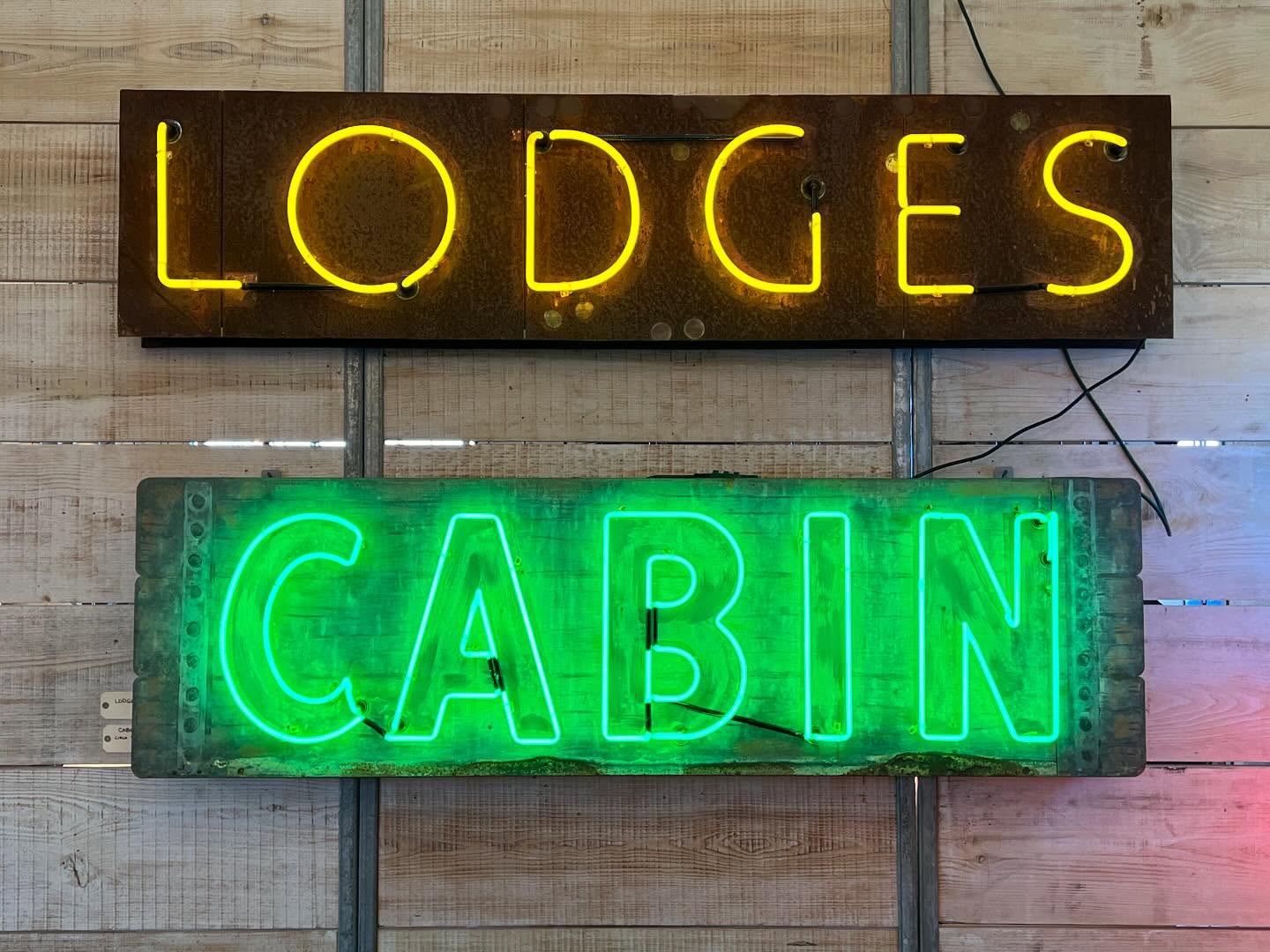 Lodges and Cabin neon signs