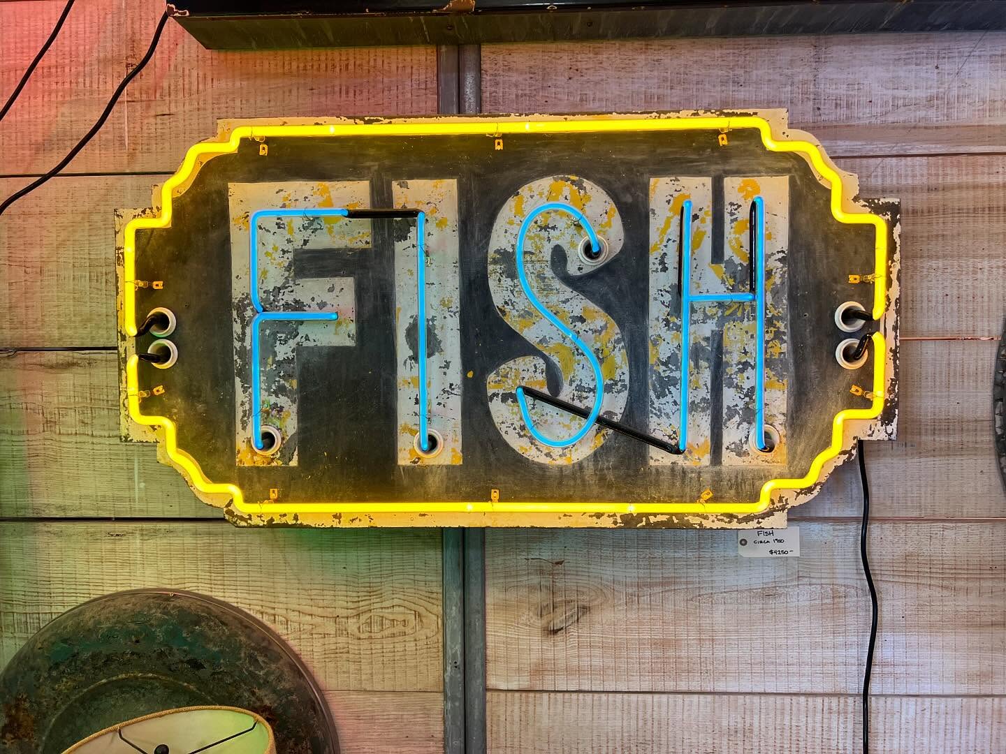 Vintage Fish neon sign