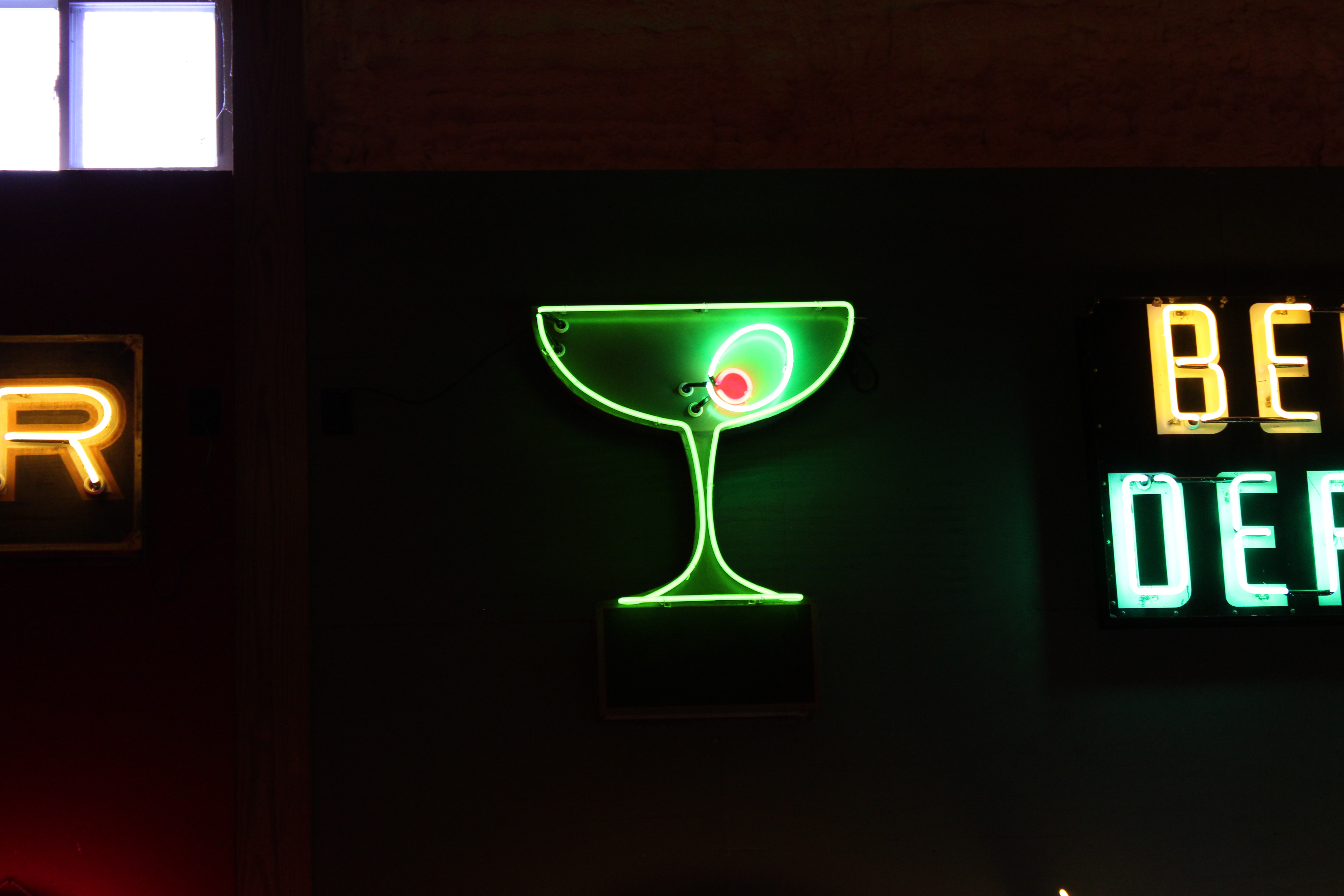 Martini glass neon sign